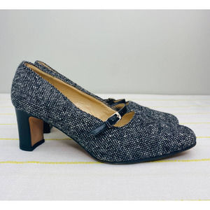 Talbots Tweed Pumps Heels Womens 8W Made in Italy Classic Career Professional